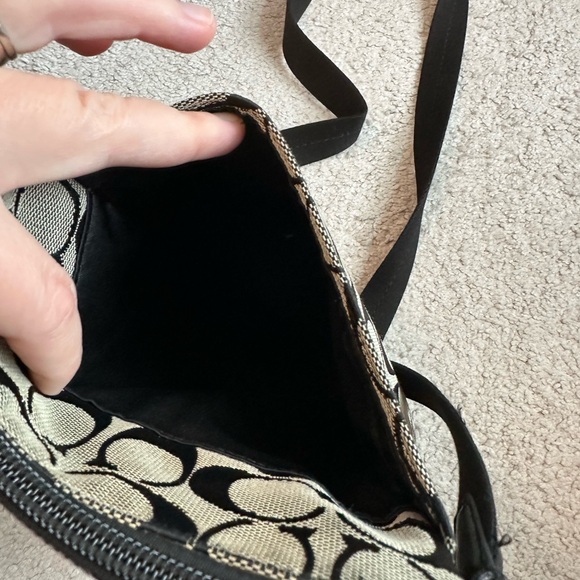 Coach Signature Black and Gray Crossbody Bag - Picture 7 of 11